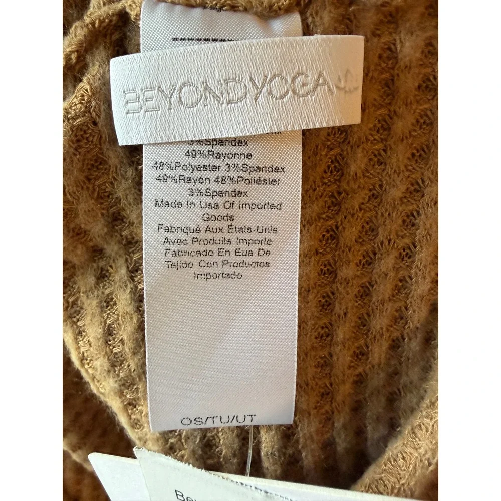 Beyond Yoga Toffee Waffle Knit Infinity Scarf New With Tags OS Cozy